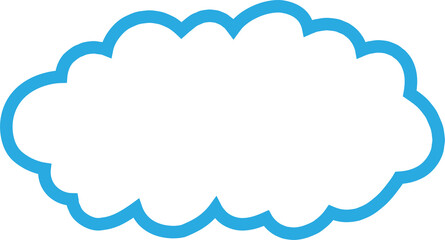 Obraz premium An icon of a white speech bubble with a cloud shaped outline drawn with a brush 