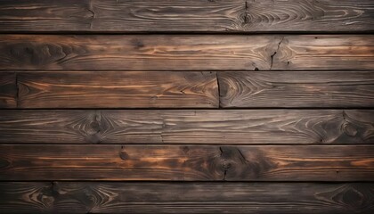 Naklejka premium Dark, Textured Wood Plank Background with Rich Grain Detail