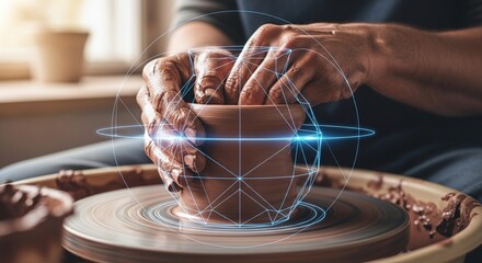 Human AI Collaborative Design on a Potter's Wheel