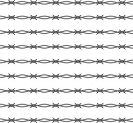 Fototapeta premium vector seamless pattern with barbed wire