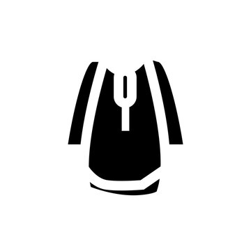 vector illustration of a black gamis 