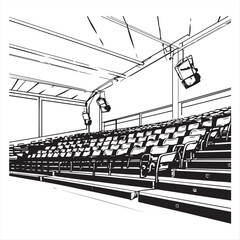 Perspective View of Auditorium Seating