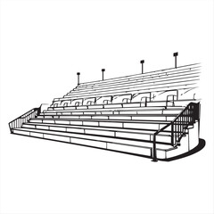 Bleacher Seating Stadium Stands, Outdoor Venue Architecture
