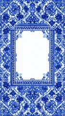 Obraz premium ブルーの縦フレーム Blue Vertical Frame