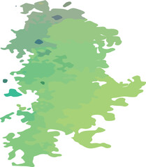 An illustrated vector map of the United Kingdom and Ireland against a green background shows the geography of the British Isles
