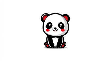 Fototapeta premium Cute cartoon panda