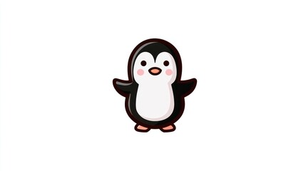 Fototapeta premium Cute cartoon penguin