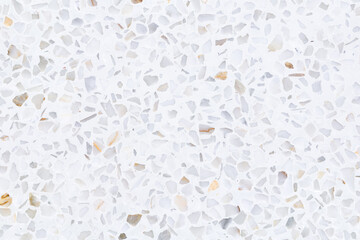 Seamless terrazzo texture on floor in top view. Finishing material in architectural design and construction work. Suit for background, mapping texture. Also cover on wall, floor both interior exterior