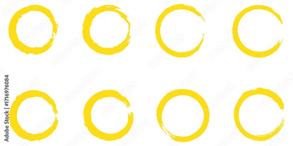 Aufkleber hand drawn circle line sketch set. circular vector image. hand drawn circle with doodle patterns. ve