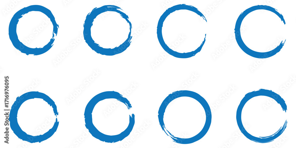 Aufkleber hand drawn circle line sketch set. circular vector image. hand drawn circle with doodle patterns. ve