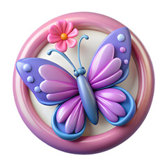 flower and butterfly pink vector design icon art icon