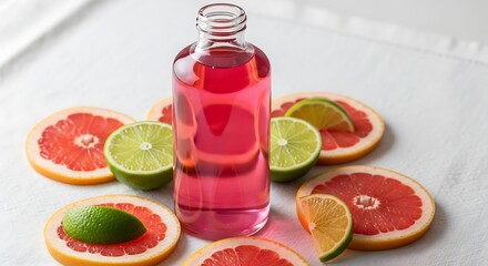 Refreshing Grapefruit and Lime Infusion Natural Cocktail Concept