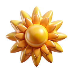 yellow flower isolated on white background vector illustration design icon 3d flower 