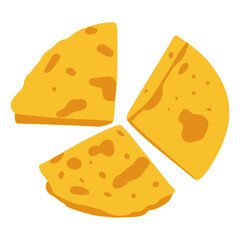 Lokše Slovak potato pancake flat color vector illustration template design