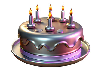 birthday cake with candles food birthday design icon vector logo 