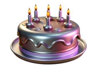 birthday cake with candles food birthday design icon vector logo 