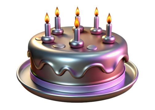 birthday cake with candles food birthday design icon vector logo 