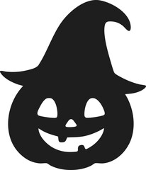 Halloween Pumpkin with Witch Hat
