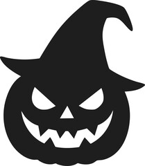 Halloween Pumpkin with Witch Hat