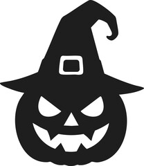 Halloween Pumpkin with Witch Hat