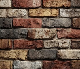 Rustic Brickwork: A close-up of a weathered brick wall, showcasing the rich textures and earthy tones of individual bricks, creating a warm and inviting feel.