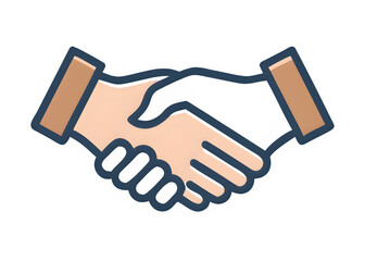Handshake Icon Symbol of Agreement, Cooperation, Partnership, and Collaboration