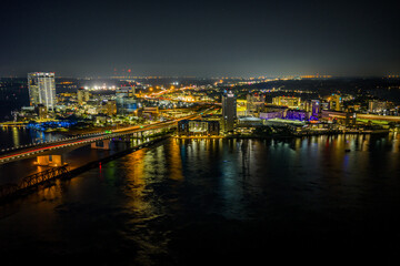 Fototapeta premium downtown Jacksonville, Florida at night
