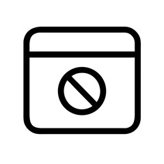 Block Icon on White Background Vector for Modern Design Projects