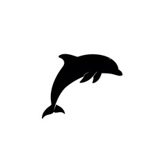 Fototapeta premium Dolphin jumping isolated on white background vector illustration