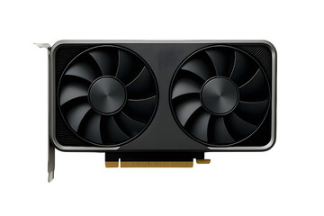 Flat Lay GPU Card on White Background for Minimal Tech Presentation