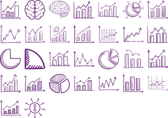 Fototapeta premium Analyze business data with sketch charts and graphs for strategic planning insight