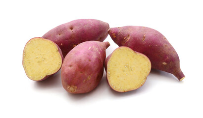 Sweet potato with cut half 