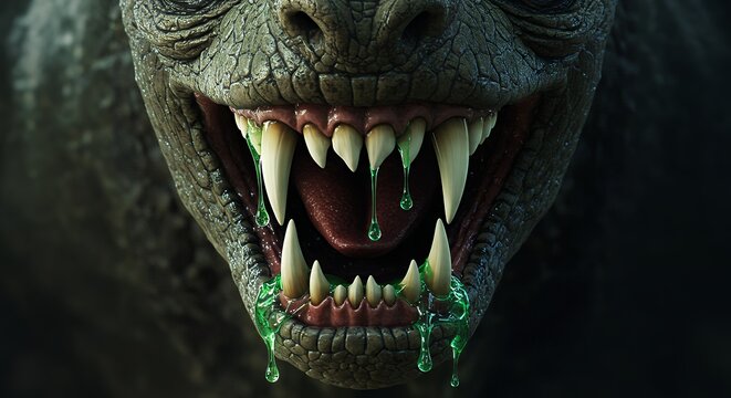 Ferocious creature mouth