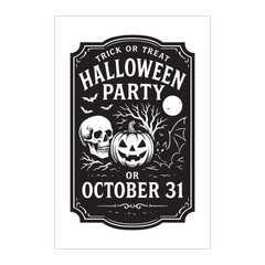 Creepy Halloween Party Flyer | Trick or Treat October 31