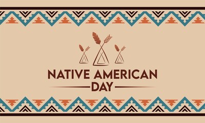 native american design concept . Vector banner, poster, card, content for social media