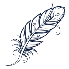 Obraz premium Elegant Feather Logo for Company Branding