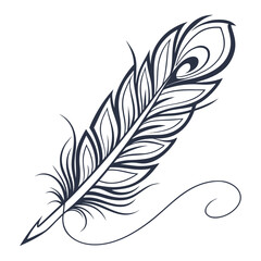 Obraz premium Elegant Feather Logo for Company Branding