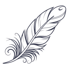 Obraz premium Elegant Feather Logo for Company Branding