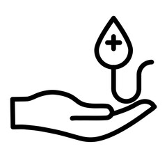 Blood Donation Vector Line Icon Design