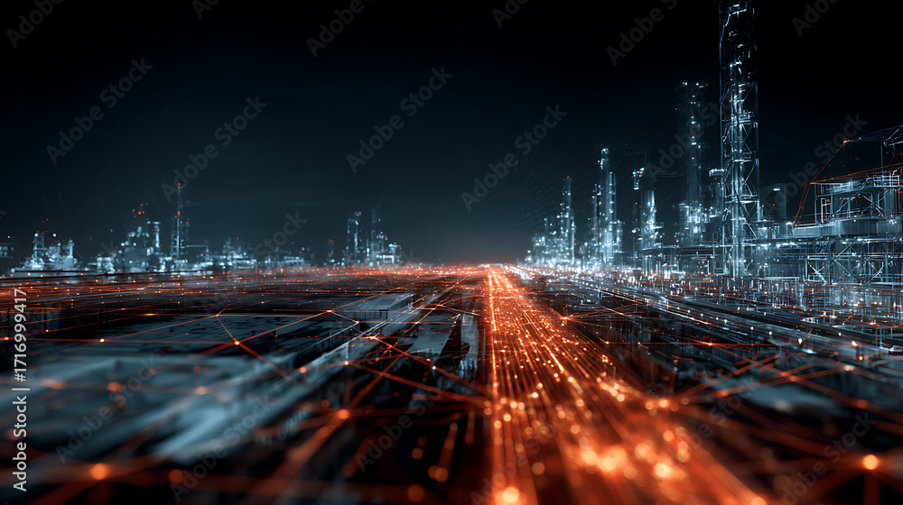 Poster explore how data streams serve as lifelines in a hyper-connected industrial environment