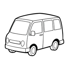 A plain white minibus taxi, simple and functional, designed for transporting passengers efficiently, with clean lines, spacious interior, and a practical urban look.

