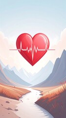 Heartbeat in a scenic valley