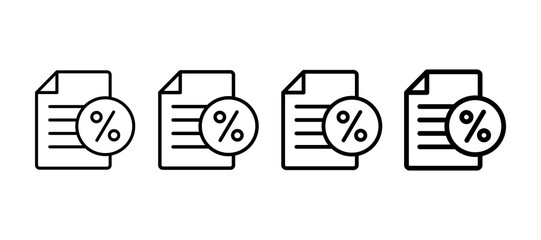 Taxes Multiple Line Icon Element