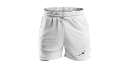 White athletic shorts mockup