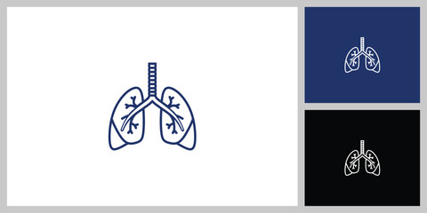 Vector Illustration of Human Lungs Anatomy Icon for Medical and Healthcare Design