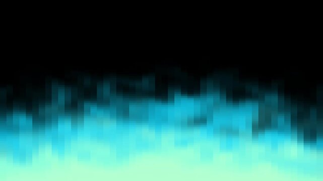 Abstract pixel fire background 4K video, a fire-inspired visual effect composed of geometric blocks that undulate and rise upward. 