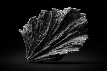 Obraz premium Striking Black and White Image of a Unique Mineral Formation.