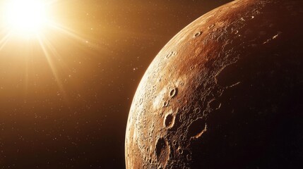 Majestic Mars: A Close Encounter with the Red Planet's Cratered Surface