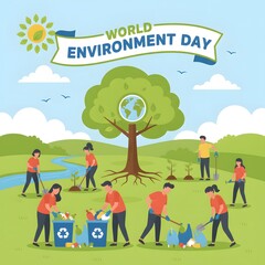 Celebrating World Environment Day Planting Trees and Cleaning Up Nature