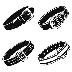 Assortment of Leather Belts with Buckles fashion accessory
